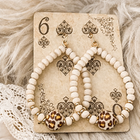 Animal Print Beaded Earrings