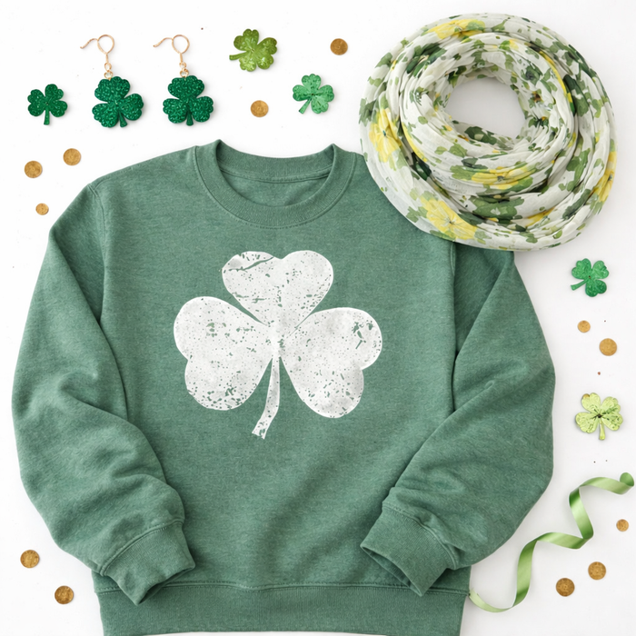 Shamrock Sweatshirt *Heather Green