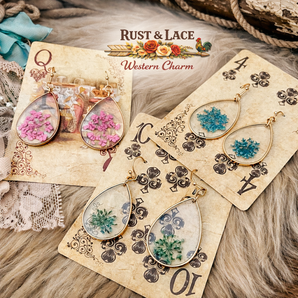 Pressed Flower Earrings