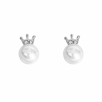 Rhinestone Pearl Earrings
