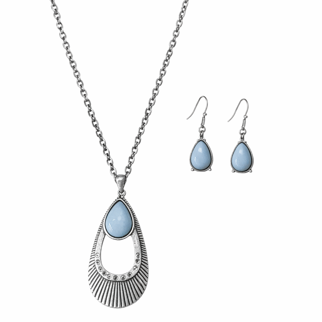 Turquoise Teardrop Necklace