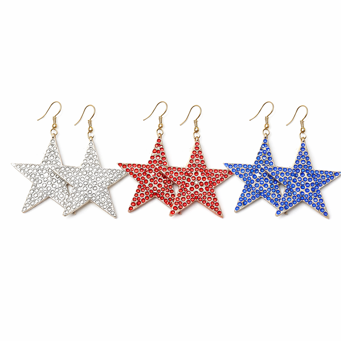 Rhinestone Star Earrings