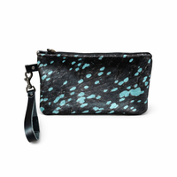Turquoise Foil Wristlet