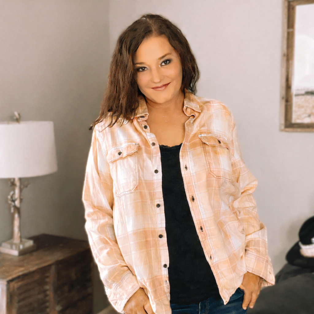 Sunset Distressed Flannel