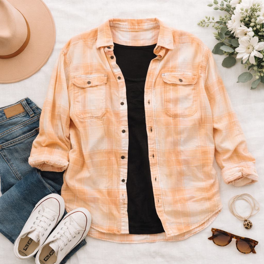 Sunset Distressed Flannel