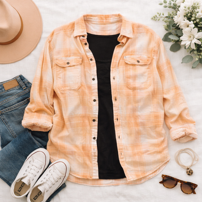 Sunset Distressed Flannel