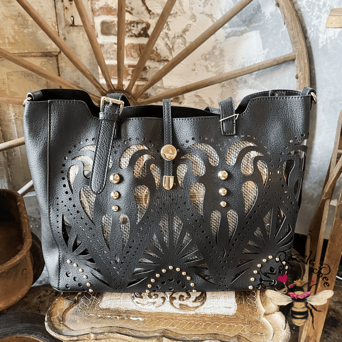 Black See Through Tote