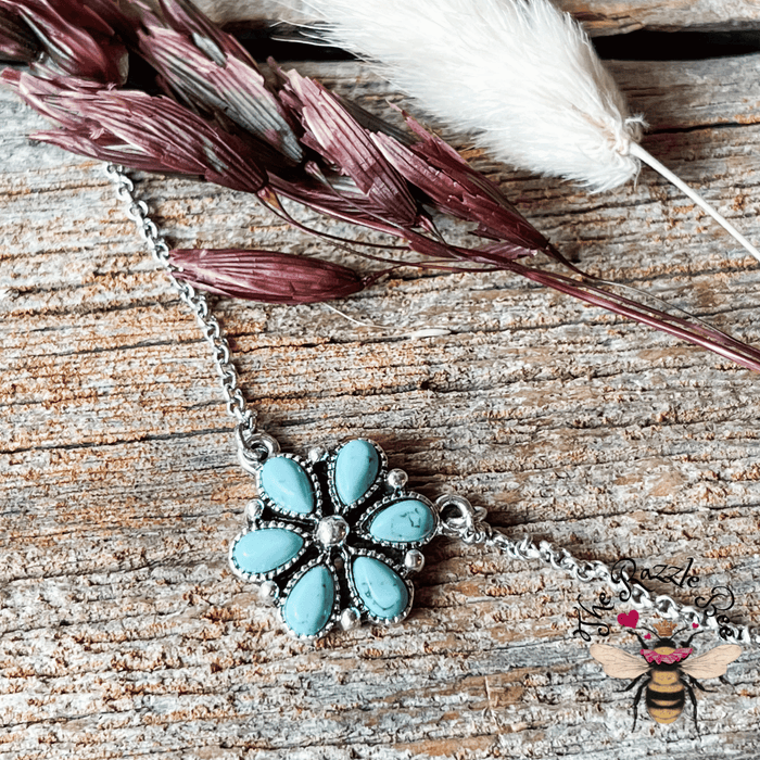 Turquoise Flower Necklace