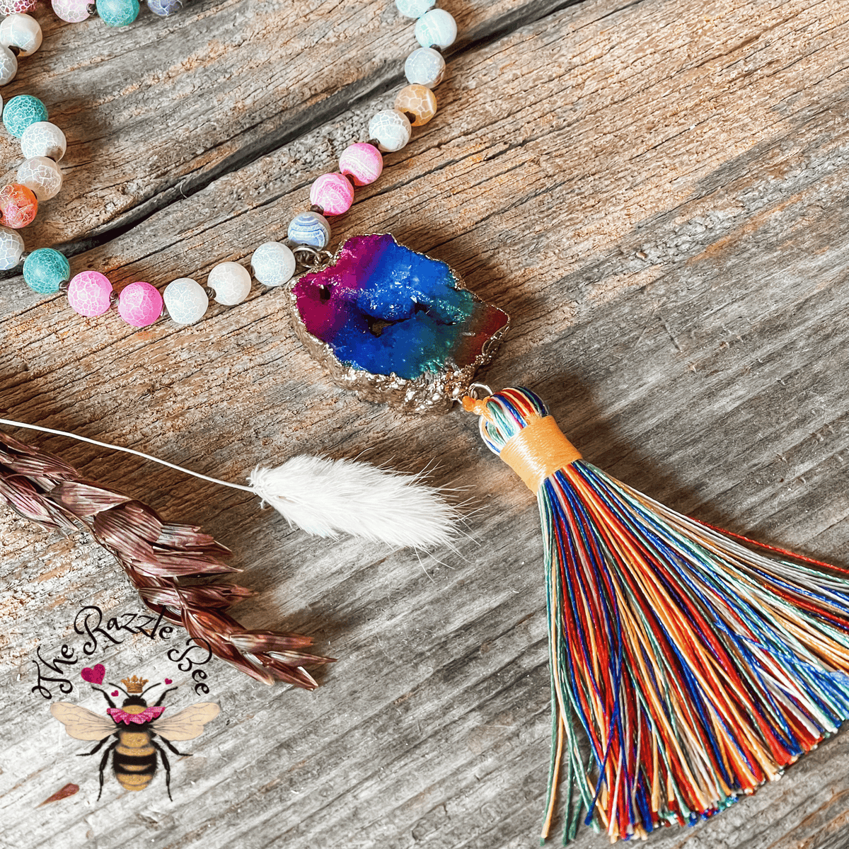 Rainbow Tassel Necklace