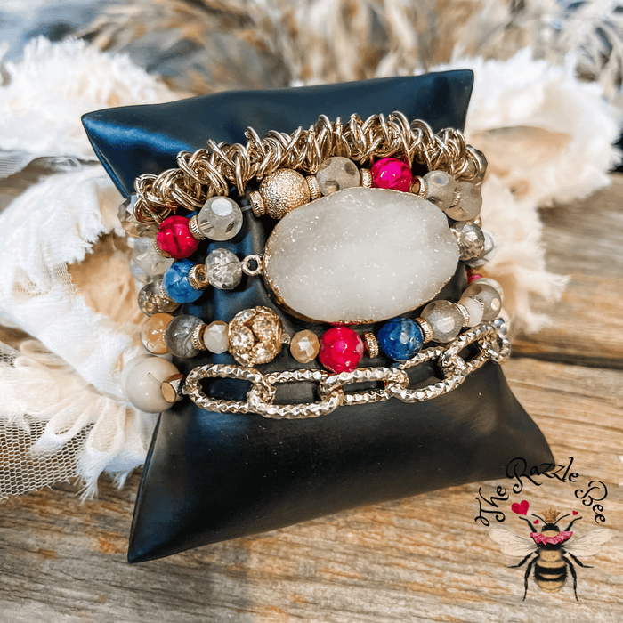 Druzy Stone Stack Bracelet