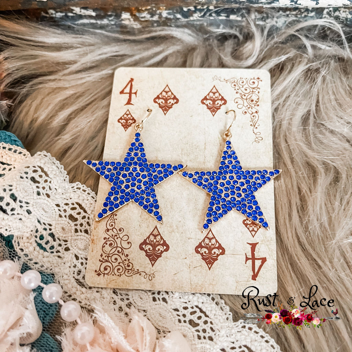 Rhinestone Star Earrings