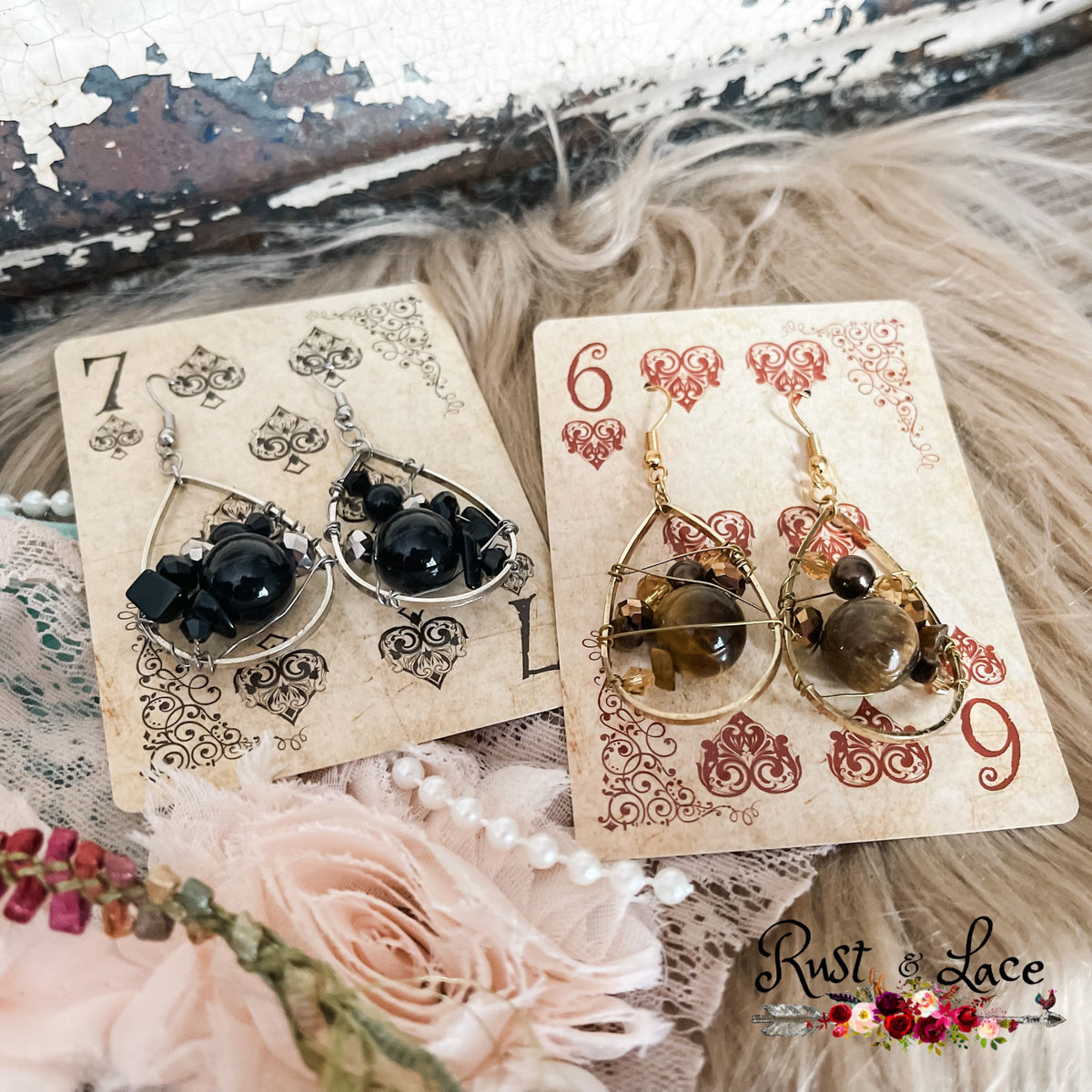 Teardrop Beaded Earrings