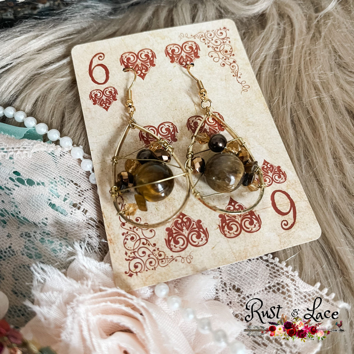 Teardrop Beaded Earrings