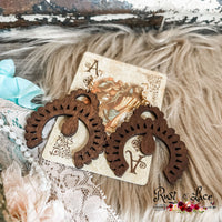 Wood Cut Squash Blossom Earrings