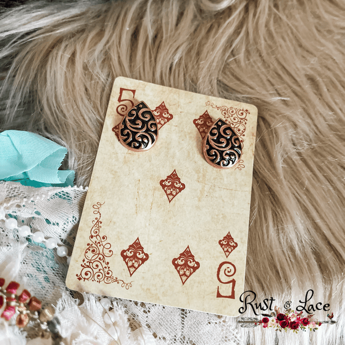 Metal Teardrop Earrings