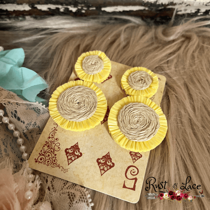 Yellow Raffata Earrings