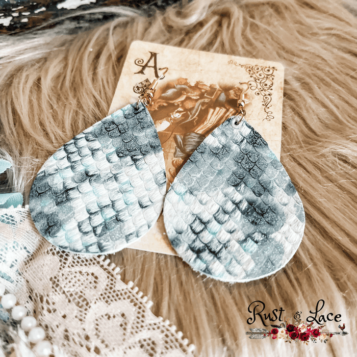 Shades of Grey Teardrop Earrings 