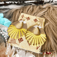 Yellow Teardrop Earrings