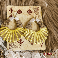 Yellow Teardrop Earrings