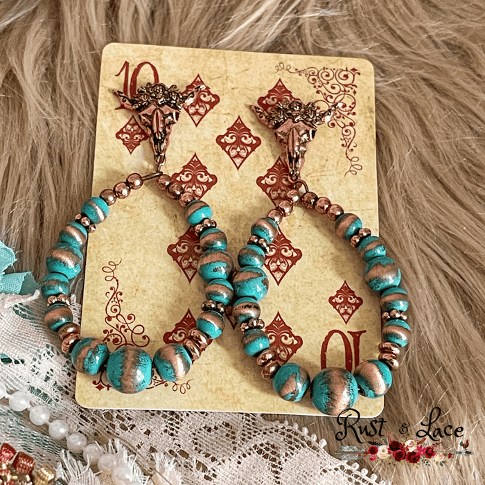 Turquoise Bull Earrings