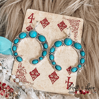 Squash Blossom Turquoise Earrings