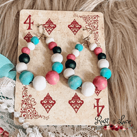 Wood Beaded Earrings