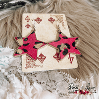 Pink Animal Print Earrings