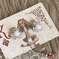 Rhinestone Pearl Stud Earrings 