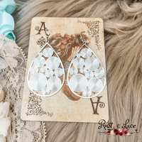 Silver Teardrop Swirl Earrings