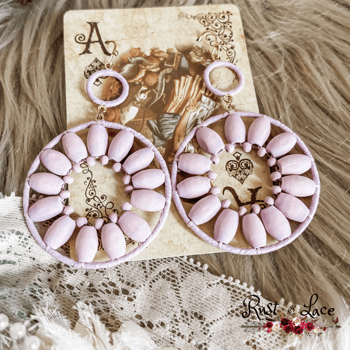 Purple Cut Out Earrings