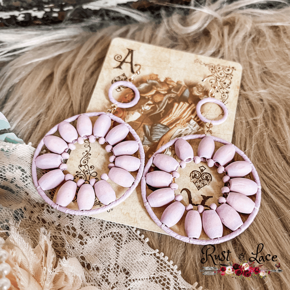 Purple Cut Out Earrings