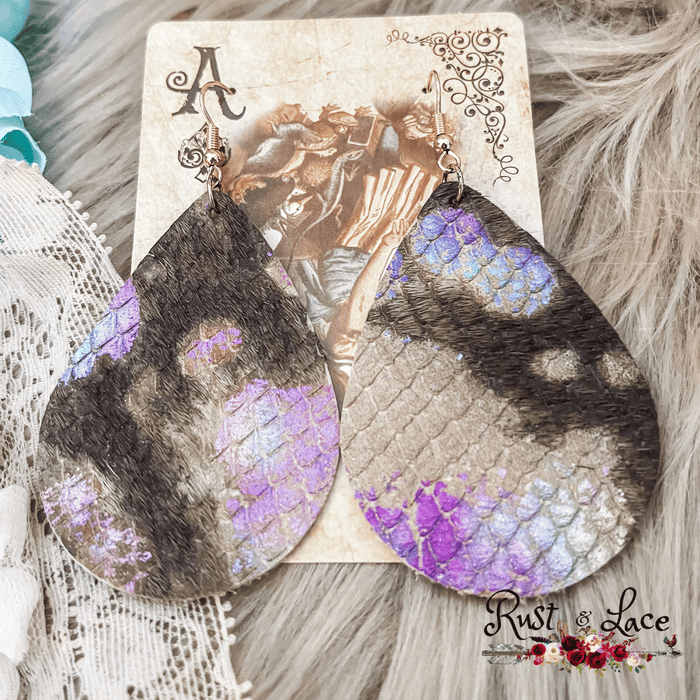 Purple Teardrop Earrings