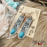 Metal Turquoise Earrings