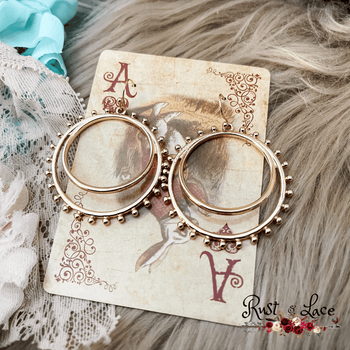Gold Circle Earrings