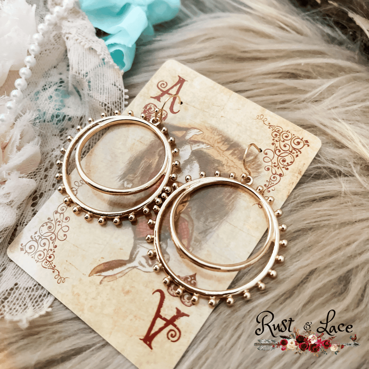 Gold Circle Earrings