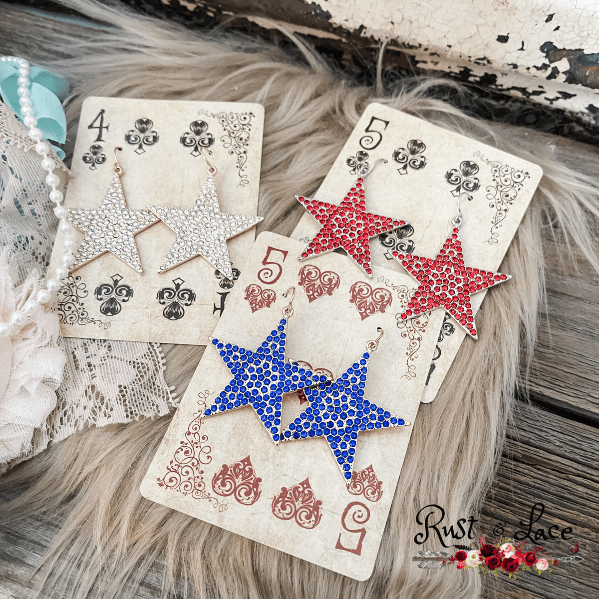 Rhinestone Star Earrings