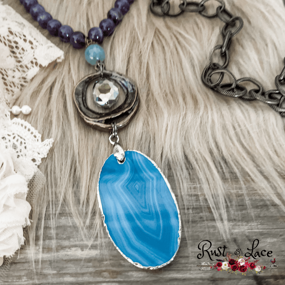 Ocean Waves Pendant Necklace