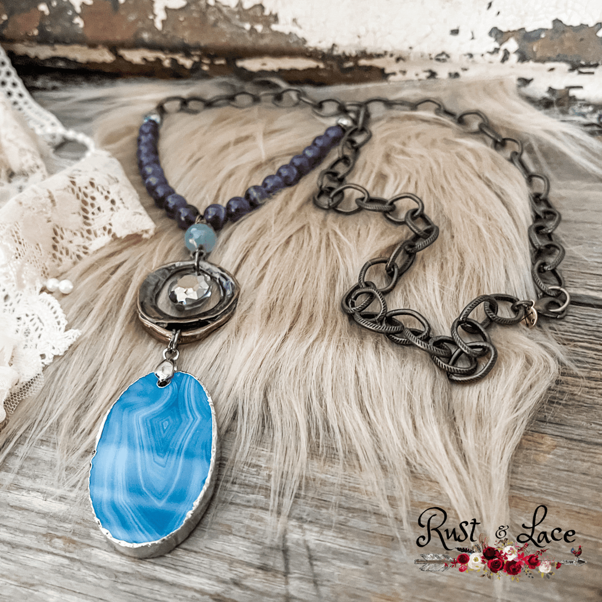 Ocean Waves Pendant Necklace