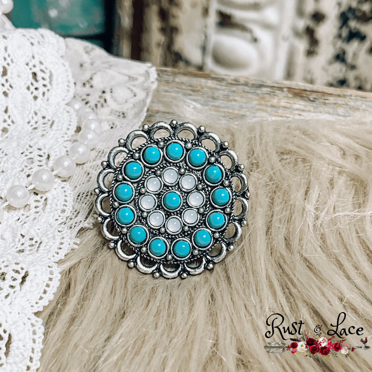 Turquoise Circle Ring