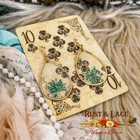 Pressed Flower Earrings