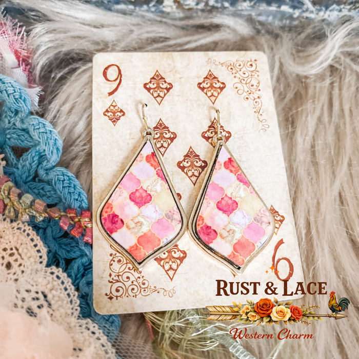 Mosaic Teardrop Earrings