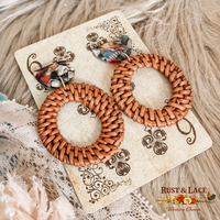 Brown Wicker Earrings
