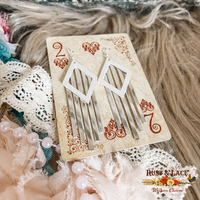 Silver Diamond Cascade Earrings