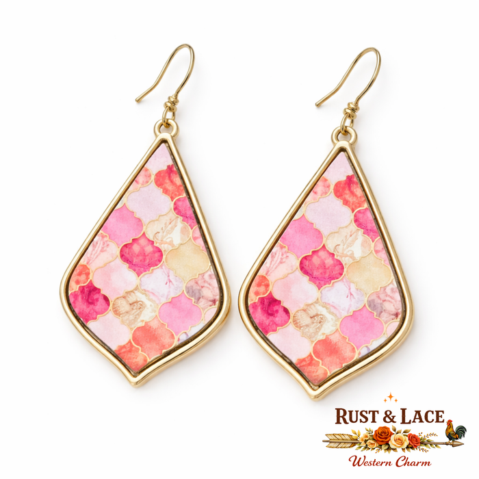 Mosaic Teardrop Earrings