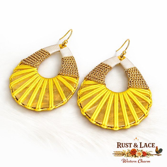 Yellow Teardrop Earrings