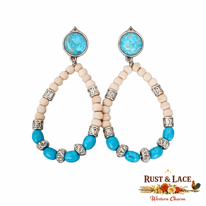Turquoise Ivory Earrings