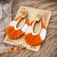 Orange Crush Fringe Earrings