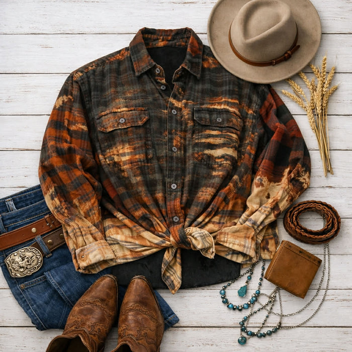 Rusty Distressed Flannel