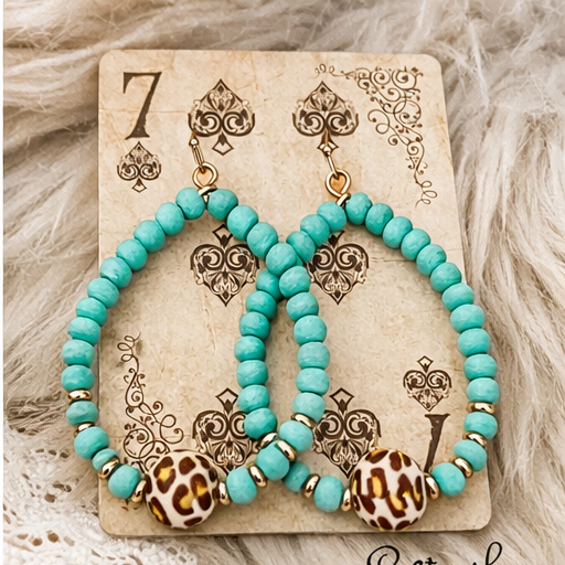 Animal Print Beaded Earrings