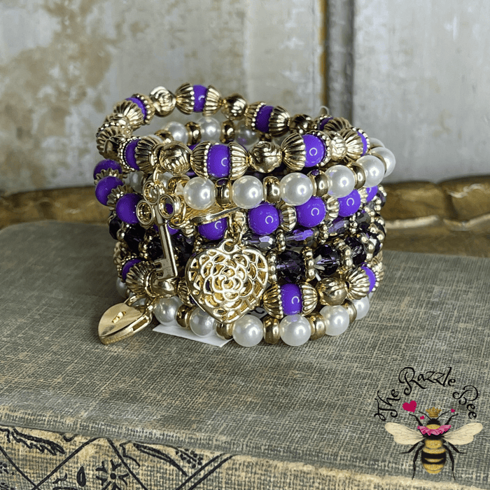 Purple Bracelet Stack